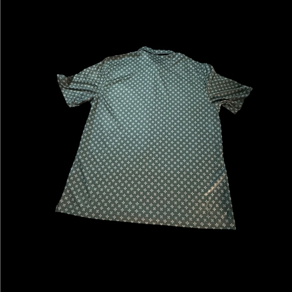 Greg Norman Collection Green Geometric Polo